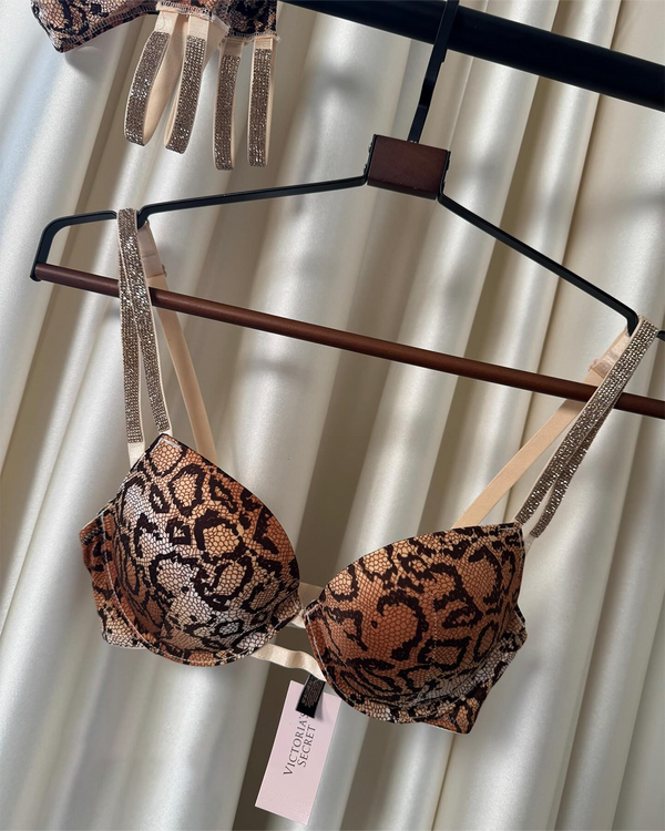 Golden Snake Print VS Bra Set Imported