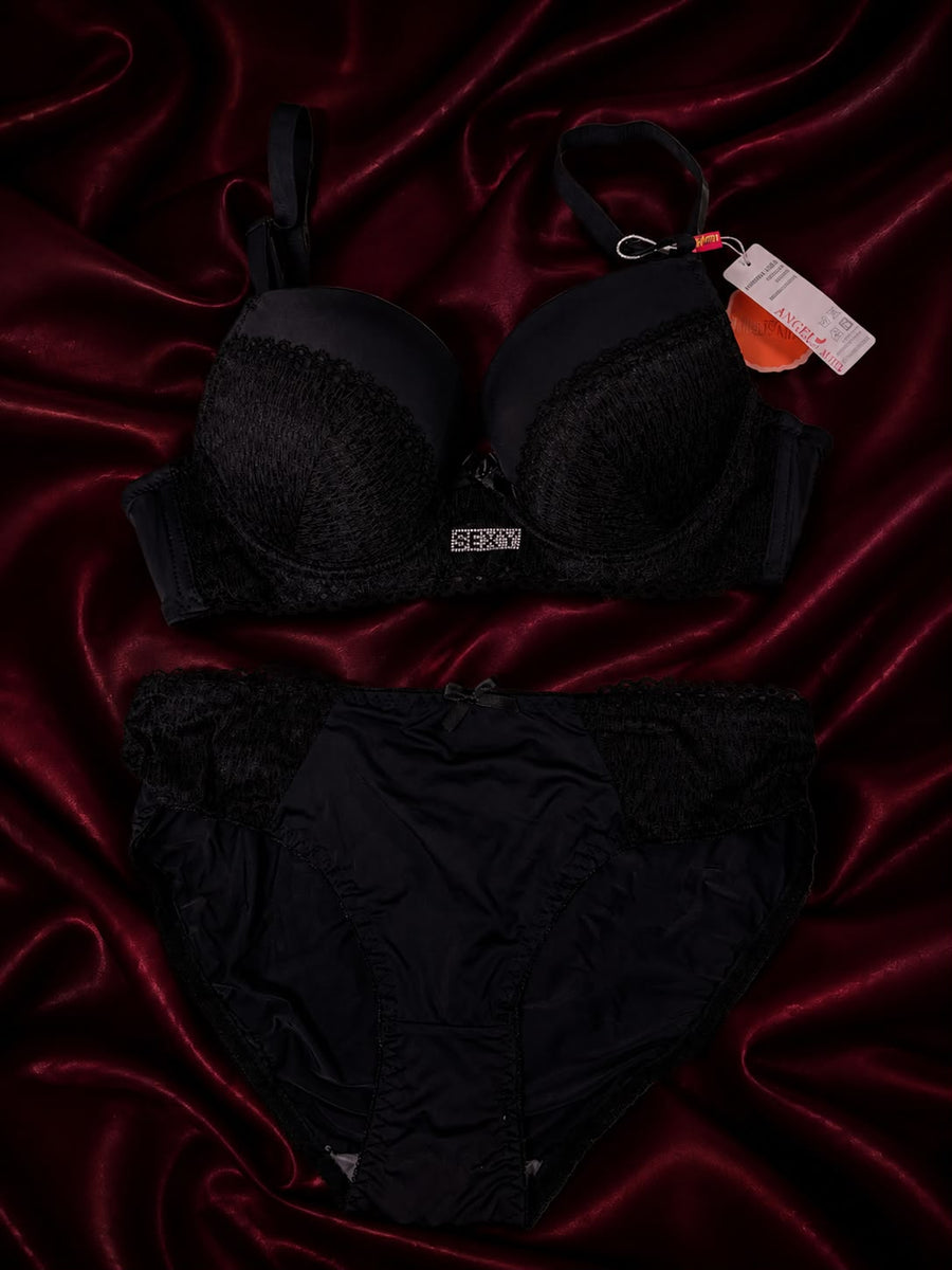 Midnight Lace Elegance Bra & Panty Set