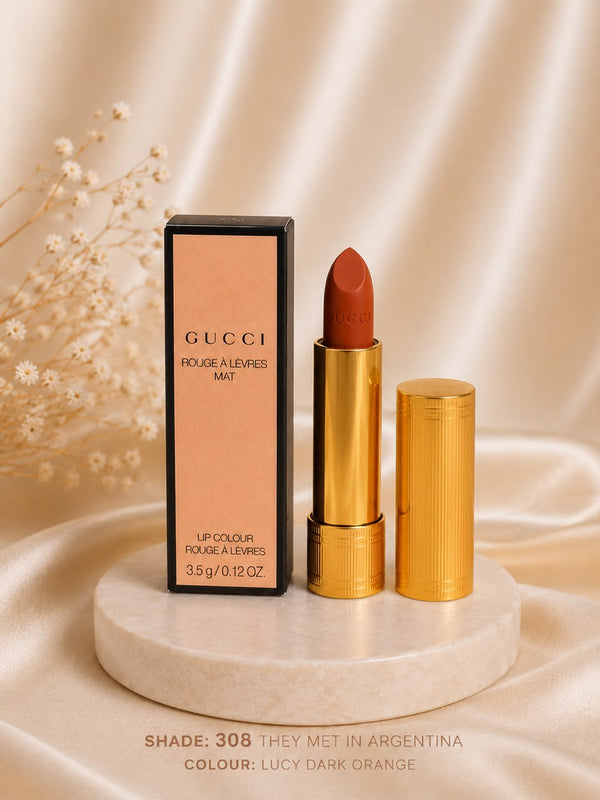 Gucci Rouge À Lèvres Mat Lipstick - DARK ORANGE