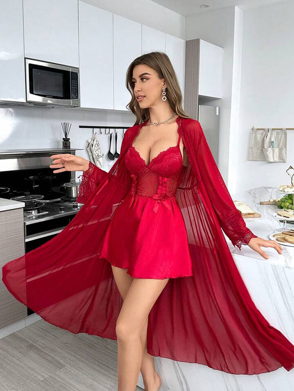 Premium Silk Two Piece Nighty