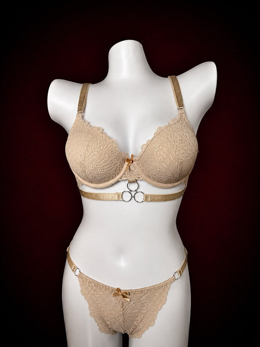 Champagne Lace Charm Set
