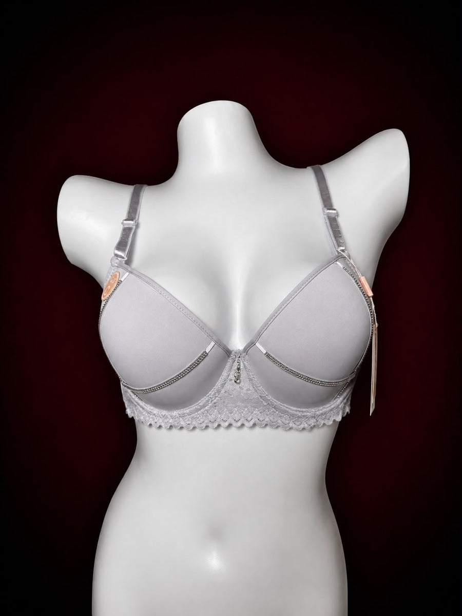 Midnight Charm Satin Lace Set