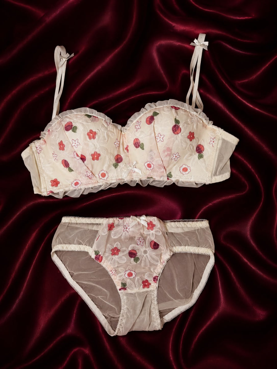 Blossom Veil Floral Lingerie Set