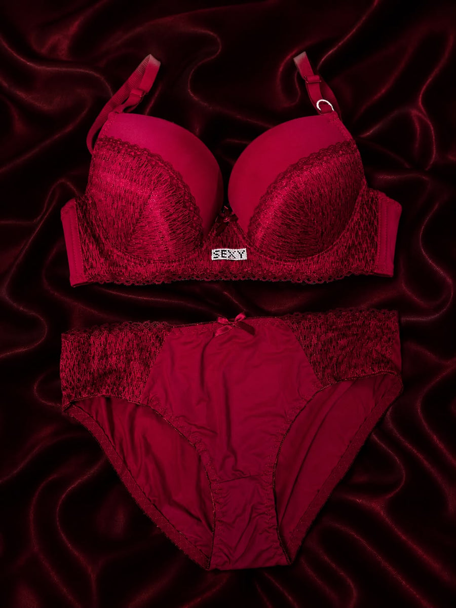 Midnight Lace Elegance Bra & Panty Set