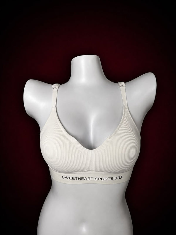 Midnight Flex Ribbed Sports Bra