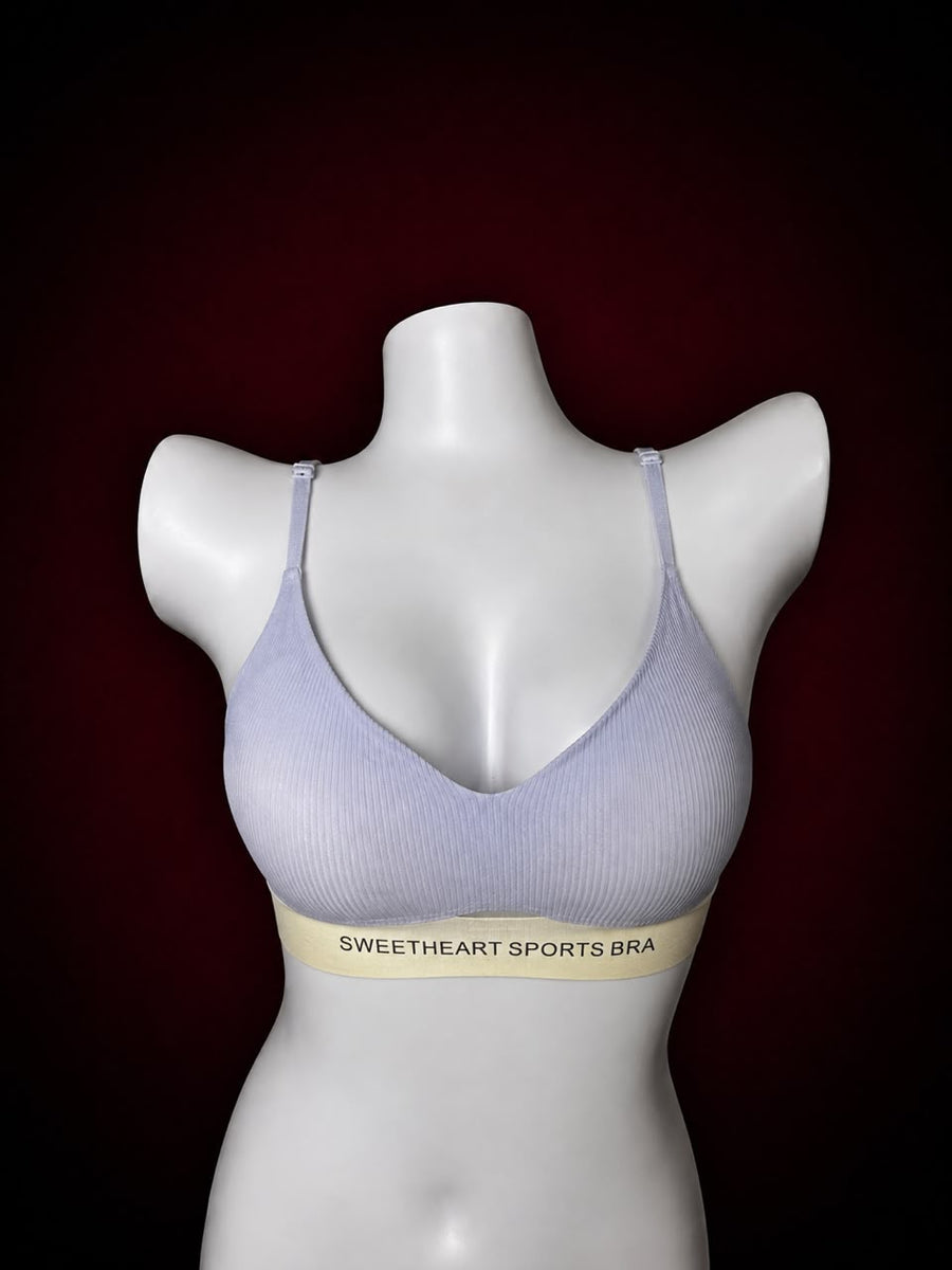 Midnight Flex Ribbed Sports Bra