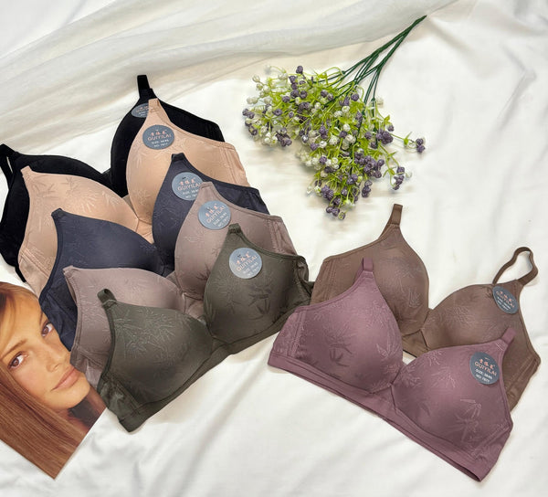 Seamless Self Print Bra Daily Wear