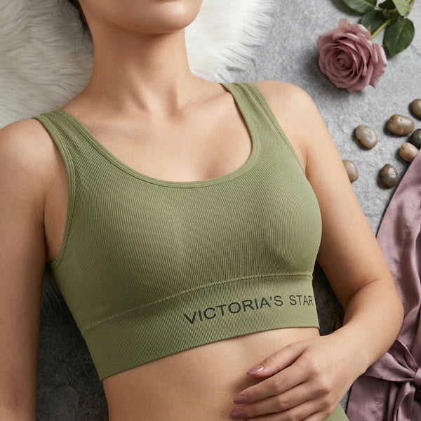 Free Size Sports Bra Back Zigzag Straps