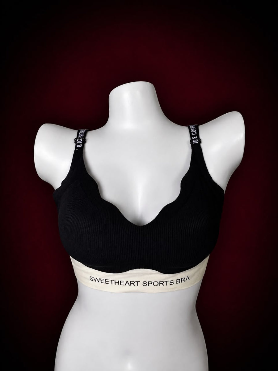 Midnight Flex Ribbed Sports Bra