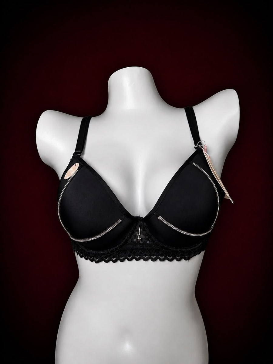 Midnight Charm Satin Lace Set