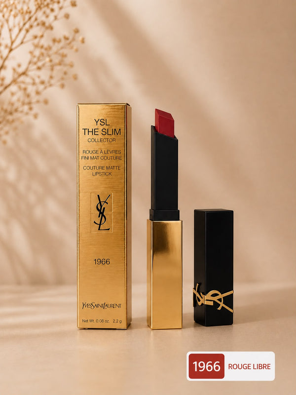 YSL The Slim Collector Couture Matte Lipstick-  CLASSIC DEEP RED
