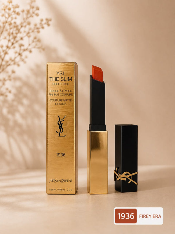 YSL The Slim Collector Couture Matte Lipstick- WARM FIERY ORANGE RED
